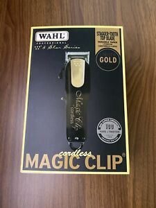 Wahl Professional 5 Star Edition 8148-100 Gold Cordless Magic Clip Black New
