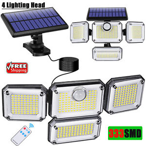 333 LED Solar Lights Outdoor 3000LM Waterproof Motion Sensor Security Wall Lamp~