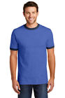 Port & Company PC54R Mens Retro Ringer Tee Short Sleeve Cotton T-Shirt Plain
