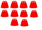 Authentic LEGO® Lot of 10 Red Capes From Superman Minifigure