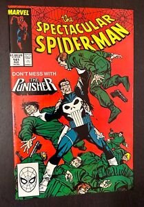 SPECTACULAR SPIDER-MAN #141 (Marvel Comics 1988) -- Punisher Cover -- NM-