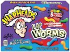 12x Warheads Lil Worms 5 Fruity Flavors Chewy Candy Theater Box 99g Sour & Sweet