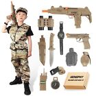 HENGPHY Army Halloween Costume For Boys Soldier Kit, Deluxe Military, Ages 4-8