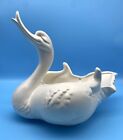 Vintage Hull Pottery USA Happy Duck Swan Planter #23 Matte White Glaze