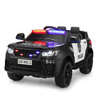 TOBBI 12V Electric Police Car for Kids with Remote Control, Siren, and Music