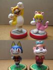 Nintendo Amiibo Figures NVL-001 Cat Mario & Peach Animal Crossing Rover & Lottie