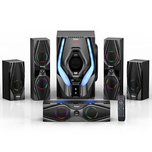 Home Theater Speakers 5.1 Sound System Bluetooth Surround Stereo for TV 10