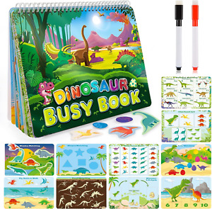 Montessori Toys for Toddlers, Newest Dinosaur Themes Busy Book for Kids