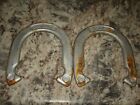 2 Vintage SPORTCRAFT replacement metal horseshoes pitching horse shoes silver
