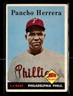 1958 Topps Pancho Herrera Philadelphia Phillies Vintage Baseball Card #433a