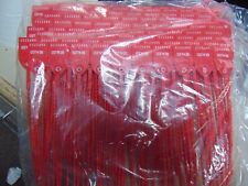 100 RED plastic security seals numbered Truck trailer electrical box lockers 9