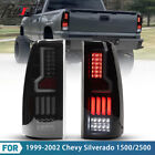 LED Tail Lights for 1999-2006 Chevy Silverado 99-02 GMC Sierra 1500 2500 Smoke (For: 2000 Chevrolet Silverado 1500)