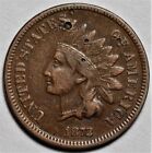 1872 Indian Head Cent - US Semi-Key 1c Penny Coin - L43