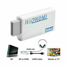 White Portable Wii to HDMI Wii 2 HDMI Full HD Converter Audio Output Adapter TV