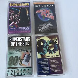 Set Of 4 80’s Cassette Tapes. Various Artists. See Pictures.