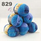 SALE LOT 6 Skeins x 50gr NEW Chunky Colorful Hand Knitting Scores Wool Yarn 829