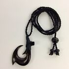 Hawaiian Fishhook Necklace Carved From Buffalo Horn Large : 2