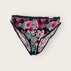 Lane Bryant Cacique No Show French Cut Brief Panty 18/20 Navy Blue Floral