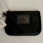 Coach New With Tags Black Zipper Wristlet Wallet F48106