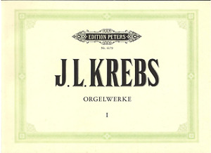 Johann Ludwig Krebs Orgelwerke Organ I Ed. Zollner Peters 4179 Sheet Music