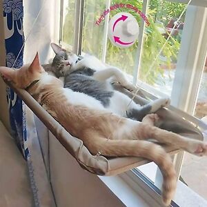 Cat Window Perch Hammock Seat - Large Cat Hammocks Bed for Indoor Cats Restin