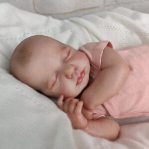 US 20 inch Full Body Vinyl Silicone Reborn Baby Dolls Girl Sleeping Newborn Doll