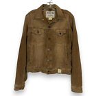 Vintage Abercrombie Jacket Small Trucker Corduroy Brown Oversized Distressed