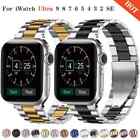 Metal Strap for Apple Watch Ultra 49mm 8 7 Se 44 45mm Stainless Steel Wrist Band