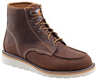 Carhartt CMW6095-11.5M Waterproof Wedge Work Boots for Men - Brown Leather -