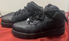 🔥Nike Air Force 1 Mid '07 Triple Black Straps 2021 Size 5 Youth Sneaker