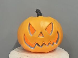 Scary Jack O Lantern Light Up Halloween Spooky Carved Pumpkin Blow Mold - Works!