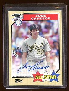 2017 TOPPS JOSE CANSECO ALL STAR AUTOGRAPH AUTO MINT 1987 ANNIVERSAY  OAKLANDS
