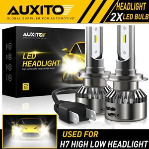 2X AUXITO H7 LED Headlight Bulb Kit High Low Beam 6500K Super White 20000LM EOA (For: 2012 Mazda 6)