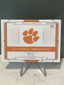 2021 National Treasures Collegiate TREVOR LAWRENCE RPA RC PATCH AUTO BOOKLET /15