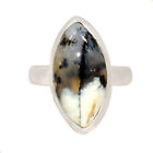 Natural Merlinite Dendritic Opal - Turkey 925 Silver Ring Jewelry s.5.5 CR37917