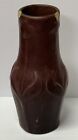 New ListingVan Briggle 1918 Arts And Crafts Pottery Mulberry Red Stylized Flowers Vase 821