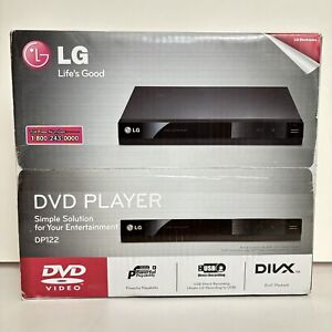 LG DVD Player DP122 DIVX USB Direct Recording With Remote Black New Sealed