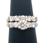 Lovely 14K White Gold Diamond Engagement Bridal Wedding Set Ring