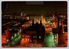 Postcard Russia Moscow night History Museum and Red Square 2H