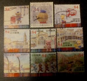 Japan Stamp 2021 Posukuma & Friends Complete Set Of 9 Stamps