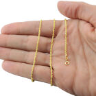 14K Yellow Gold 1.5mm-4mm Italian Rope Chain Pendant Necklace Mens Women 16