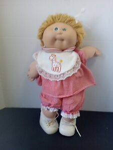 New ListingVintage 1982 Cabbage Patch Kid Girl Blonde Short Hair Green Eyes, Clothes&shoes