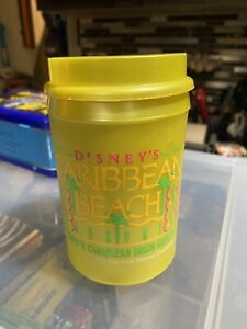 Yellow Disney Travel Mug Caribbean Beach Resort 5” H X 3.25”D