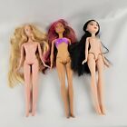 Lot of 3 Fashion Doll Blonde Pink Black Hair No clothes or Accesories