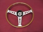 Vintage Les Leston LL Wooden Steering Wheel 15 Inch