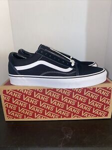 Vans Old Skool Skate Shoes Mens Size 10.5 Black White Suede Low Top Lace Up