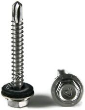 Stainless Steel Roofing Siding Screws Hex Washer Head TEK EPDM 12 x 1-1/2 1000PC