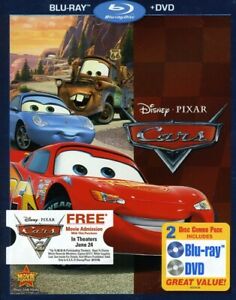 Cars (Blu-ray/DVD Combo Pack, Disney Pixar, 2006) - New Factory Sealed