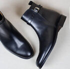 Handmade Black Leather Designer Boots, Men's Dress Elegant Jodhpurs Buckle Boots