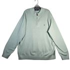 Vineyard Vines Mens Sweater Size XXL Green Hamilton 1/4 Zip Long Sleeve Pullover